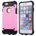 Superior 2 In 1 Armor PC And TPU Protective Back Case Cover for iPhone 6/6S - Pink