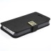 Superior Solid Color Magnetic Flip Snow Grain Leather Stand Case Cover With Card Slot For iPhone 4 iPhone 4S - Dark Grey