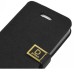 Superior Solid Color Magnetic Flip Snow Grain Leather Stand Case Cover With Card Slot For iPhone 4 iPhone 4S - Dark Grey