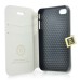 Superior Solid Color Magnetic Flip Snow Grain Leather Stand Case Cover With Card Slot For iPhone 4 iPhone 4S - White