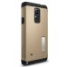 TPU And PC Protective Back Case With Stand For Samsung Galaxy Note 4 - Gold