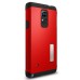 TPU And PC Protective Back Case With Stand For Samsung Galaxy Note 4 - Red