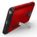 TPU And PC Protective Back Case With Stand For Samsung Galaxy Note 4 - Red