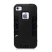 TPU and PC 2 in 1 Protective Case for iPhone 4/4S - Black