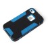 TPU and PC 2 in 1 Protective Case for iPhone 4/4S - Black/Blue