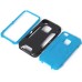 TPU and PC 2 in 1 Protective Case for iPhone 4/4S - Black/Blue