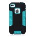 TPU and PC 2 in 1 Protective Case for iPhone 4/4S - Black/Green