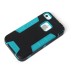 TPU and PC 2 in 1 Protective Case for iPhone 4/4S - Black/Green