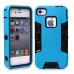 TPU and PC 2 in 1 Protective Case for iPhone 4/4S - Blue/Black