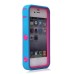 TPU and PC 2 in 1 Protective Case for iPhone 4/4S - Blue/Magenta