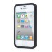 TPU and PC Hybrid Case Touch Through Screen Protector with Black Border for iPhone 4 iPhone 4S - Black