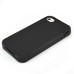 TPU and PC Hybrid Case Touch Through Screen Protector with Black Border for iPhone 4 iPhone 4S - Black