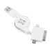 Tape Design 3 in 1 Charger And Sync USB Cable For  iPhone 6 iPhone 4 / 4s iPhone 5 / 5s / 5c Samsung Galaxy S4 / S3 / Note 2 - White