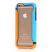 Three Colors Hybrid PC and TPU Bumper Case for iPhone 6 4.7 inch - Black/Light Blue/Orange