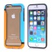 Three Colors Hybrid PC and TPU Bumper Case for iPhone 6 4.7 inch - Black/Light Blue/Orange