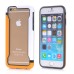 Three Colors Hybrid PC and TPU Bumper Case for iPhone 6 4.7 inch - Black/White/Orange