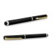 Touch Screen Stylus With Ink Pen For iPhone iPad - Black (With Golden Clip)