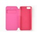 Transparent Back Cover PU Leather Folio Flip Case With Smart View Window For Apple iPhone 5C