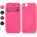 Transparent Back Cover PU Leather Folio Flip Case With Smart View Window For Apple iPhone 5C