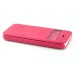 Transparent Back Cover PU Leather Folio Flip Case With Smart View Window For Apple iPhone 5C