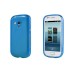 Transparent Solid Color Design TPU Case For Samsung Galaxy S3 Mini I8190 - Blue