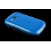 Transparent Solid Color Design TPU Case For Samsung Galaxy S3 Mini I8190 - Blue