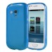 Transparent Solid Color Design TPU Case For Samsung Galaxy S3 Mini I8190 - Blue