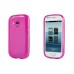 Transparent Solid Color Design TPU Case For Samsung Galaxy S3 Mini I8190 - Magenta