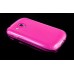 Transparent Solid Color Design TPU Case For Samsung Galaxy S3 Mini I8190 - Magenta