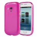 Transparent Solid Color Design TPU Case For Samsung Galaxy S3 Mini I8190 - Magenta