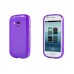 Transparent Solid Color Design TPU Case For Samsung Galaxy S3 Mini I8190 - Purple