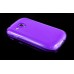 Transparent Solid Color Design TPU Case For Samsung Galaxy S3 Mini I8190 - Purple