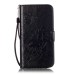 Trendy Elegant Floral Clasp Magnetic Stand Wallet Leather Case for Samsung Galaxy S7 - Black