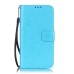 Trendy Elegant Floral Clasp Magnetic Stand Wallet Leather Case for Samsung Galaxy S7 - Blue