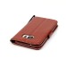 Trendy Elegant Floral Clasp Magnetic Stand Wallet Leather Case for Samsung Galaxy S7 - Brown