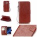 Trendy Elegant Floral Clasp Magnetic Stand Wallet Leather Case for Samsung Galaxy S7 - Brown