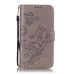 Trendy Elegant Floral Clasp Magnetic Stand Wallet Leather Case for Samsung Galaxy S7 - Grey