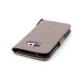 Trendy Elegant Floral Clasp Magnetic Stand Wallet Leather Case for Samsung Galaxy S7 - Grey