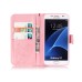 Trendy Elegant Floral Clasp Magnetic Stand Wallet Leather Case for Samsung Galaxy S7 - Pink