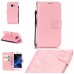 Trendy Elegant Floral Clasp Magnetic Stand Wallet Leather Case for Samsung Galaxy S7 - Pink