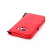 Trendy Elegant Floral Clasp Magnetic Stand Wallet Leather Case for Samsung Galaxy S7 - Red