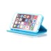 Trendy Elegant Floral Clasp Magnetic Stand Wallet Leather Case for iPhone 6 / 6s - Blue