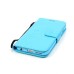 Trendy Elegant Floral Clasp Magnetic Stand Wallet Leather Case for iPhone 6 / 6s - Blue