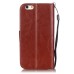 Trendy Elegant Floral Clasp Magnetic Stand Wallet Leather Case for iPhone 6 / 6s - Brown