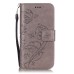 Trendy Elegant Floral Clasp Magnetic Stand Wallet Leather Case for iPhone 6 / 6s - Grey