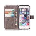 Trendy Elegant Floral Clasp Magnetic Stand Wallet Leather Case for iPhone 6 / 6s - Grey