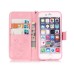 Trendy Elegant Floral Clasp Magnetic Stand Wallet Leather Case for iPhone 6 / 6s - Pink