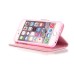 Trendy Elegant Floral Clasp Magnetic Stand Wallet Leather Case for iPhone 6 / 6s - Pink