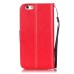 Trendy Elegant Floral Clasp Magnetic Stand Wallet Leather Case for iPhone 6 / 6s - Red