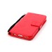 Trendy Elegant Floral Clasp Magnetic Stand Wallet Leather Case for iPhone 6 / 6s Plus - Red